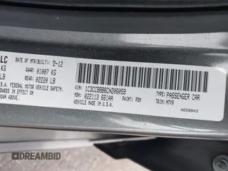2012 Chrysler 200 Touring with VIN 1C3CCBBB6CN206059, listed as a IAAI auction lot 41882286 with 77,930 mi miles. Bid and sale history available at carsss.com. Image 9.