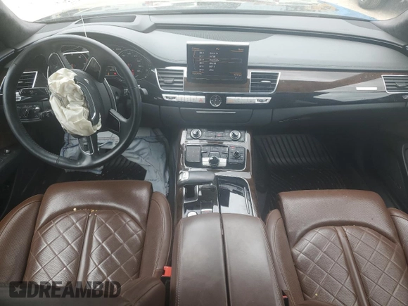 2017 Audi A8 with VIN WAU44AFD1HN017391, listed as a Copart auction lot 54144125 with 48,183 mi miles and Salvage title. Bid and sale history available at DreamBid. Image 8.