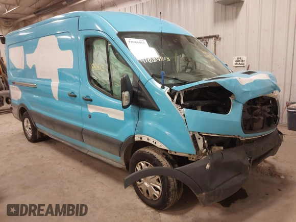 2017 Ford Transit with VIN 1FTYE2CM6HKA49363, listed as a IAAI auction lot 41084813 with Not Provided miles. Bid and sale history available at carsss.com. Image 1.