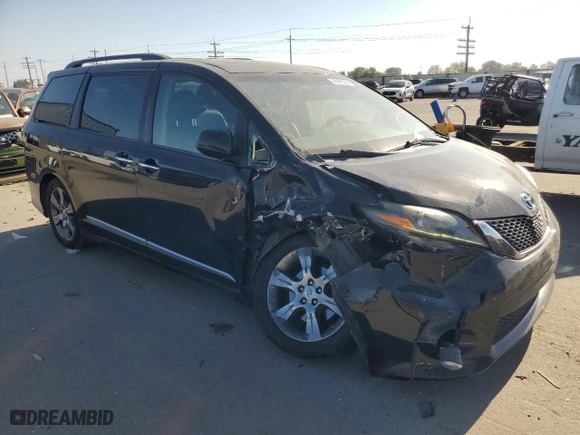 2015 Toyota Sienna SE with VIN 5TDXK3DC7FS549635, listed as a Copart auction lot 74843324 with 78,403 mi miles and Salvage Title. Bid and sale history available at carsss.com. Image 4.