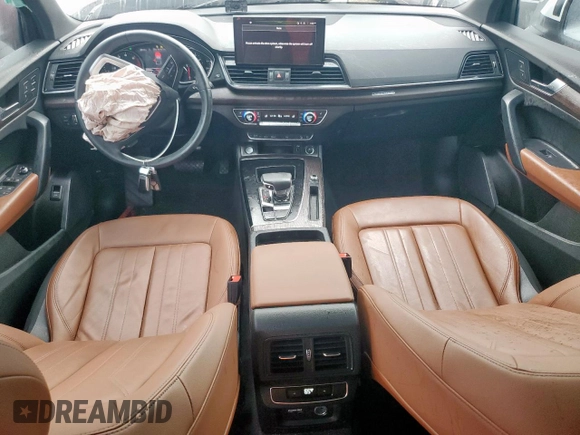 2023 Audi Q5 Premium with VIN WA1ABAFY8P2169578, listed as a Copart auction lot 55917595 with 29,356 mi miles and Salvage title. Bid and sale history available at DreamBid. Image 8.