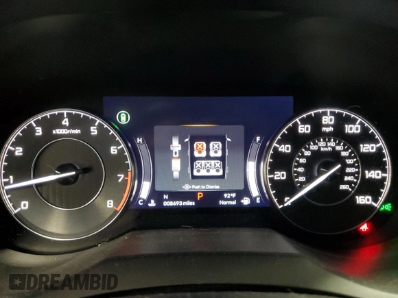 2024 Acura RDX Technology with VIN 5J8TC2H50RL020343, listed as a Copart auction lot 55352415 with 8,666 mi miles and Salvage title. Bid and sale history available at DreamBid. Image 9.