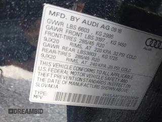 2017 Audi Q7 Premium Plus z VIN WA1LAAF78HD024548, wystawiony jako IAAI lot #42403316 z przebiegiem 105 592 mil mil oraz . Historia ofert i sprzedaży dostępna na DreamBid. Obrazek 9.