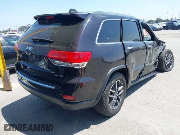 2019 Jeep Grand Cherokee Limited z VIN 1C4RJEBG7KC530267, wystawiony jako IAAI lot #42216167 z przebiegiem 60 333 mil mil oraz . Historia ofert i sprzedaży dostępna na DreamBid. Obrazek 4.