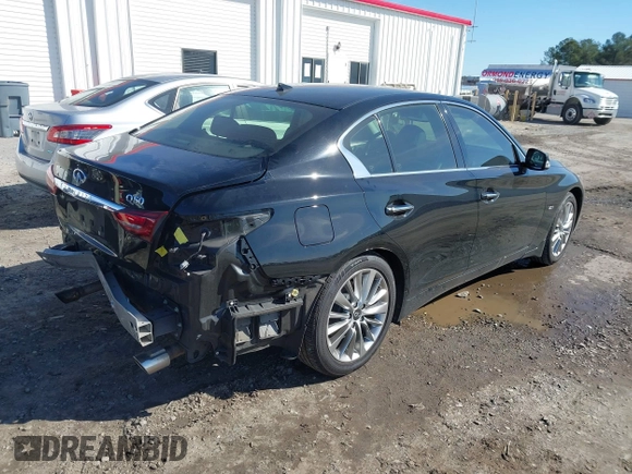 2019 Infiniti Q50 3.0t LUXE with VIN JN1EV7AP8KM541551, listed as a IAAI auction lot 41534608 with 66,273 mi miles. Bid and sale history available at carsss.com. Image 4.