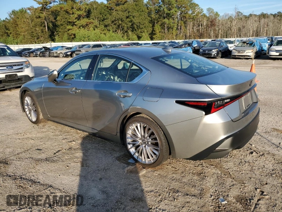 2022 Lexus IS with VIN JTHDA1D24N5121008, listed as a Copart auction lot 78969984 with 0 mi miles and Salvage Title. Bid and sale history available at carsss.com. Image 2.