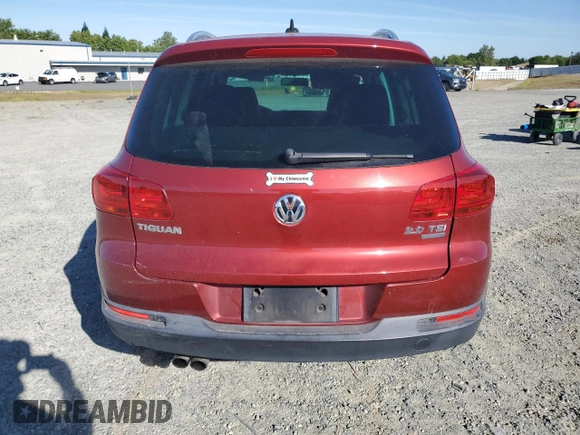 2013 Volkswagen Tiguan SE with VIN WVGBV7AX9DW012368, listed as a Copart auction lot 57244975 with 177,810 mi miles and Salvage title. Bid and sale history available at DreamBid. Image 6.