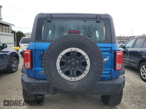 2023 Ford Bronco with VIN 1FMDE5DH0PLA93882, listed as a Copart auction lot 47520355 with 0 mi miles and Salvage Title. Bid and sale history available at carsss.com. Image 6.