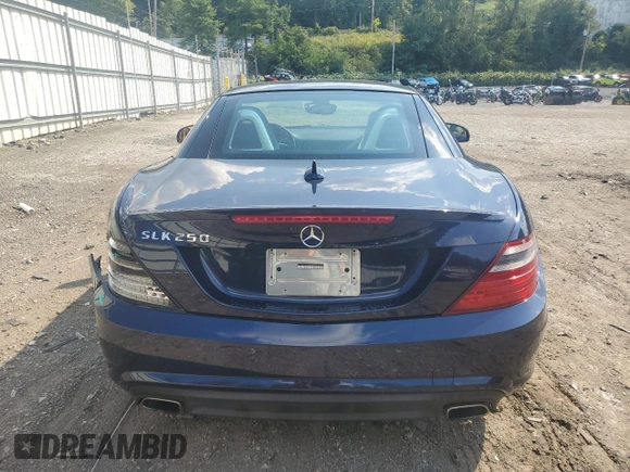 2012 Mercedes-Benz SLK 250 with VIN WDDPK4HA0CF037649, listed as a Copart auction lot 69355734 with 23,606 mi miles and Salvage title. Bid and sale history available at DreamBid. Image 6.