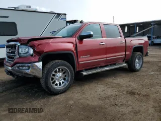 2018 GMC Sierra 1500 SLT with VIN 3GTU1NER7JG204066, listed as a Copart auction lot 59177625 with 71,918 mi miles and Salvage title. Bid and sale history available at DreamBid. Image 1.