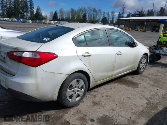 2015 Kia Forte LX with VIN KNAFX4A63F5258103, listed as a IAAI auction lot 41980166 with 144,350 mi miles. Bid and sale history available at carsss.com. Image 4.