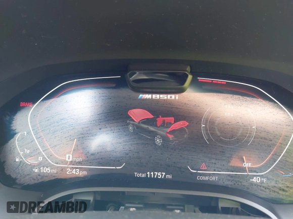 2022 BMW 8 Series with VIN WBAFY4C04NCJ78602, listed as a IAAI auction lot 42034279 with 11,757 mi miles and . Bid and sale history available at DreamBid. Image 7.