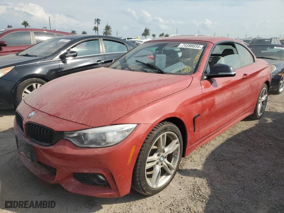 2016 BMW 4 Series 428i xDrive with VIN WBA3T1C50GP821700, listed as a Copart auction lot 74398034 with 0 mi miles and Salvage Title. Bid and sale history available at carsss.com. Image 1.