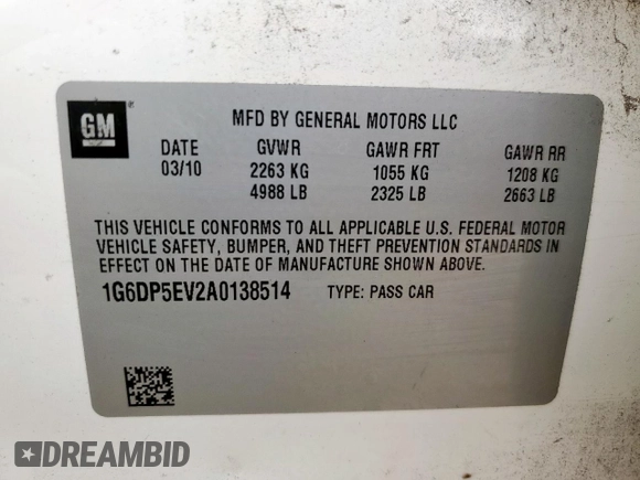 2010 Cadillac CTS Premium z VIN 1G6DP5EV2A0138514, wystawiony jako Copart lot #60939185 z przebiegiem 201 749 mil mil oraz Czysty tytuł • Clean title. Historia ofert i sprzedaży dostępna na DreamBid. Obrazek 12.