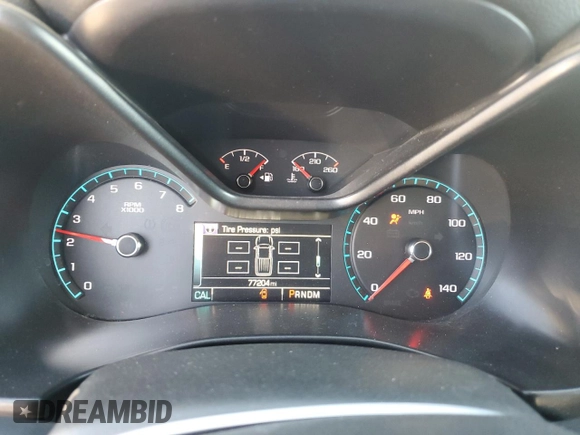 2016 Chevrolet Colorado 2WD LT with VIN 1GCHSCE33G1107694, listed as a Copart auction lot 76952124 with 77,204 mi miles and Salvage Title. Bid and sale history available at carsss.com. Image 9.