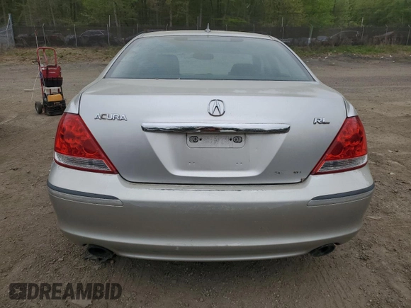 2006 Acura RL with VIN JH4KB16506C011002, listed as a Copart auction lot 53621895 with 171,105 mi miles and Salvage Title. Bid and sale history available at DreamBid. Image 6.