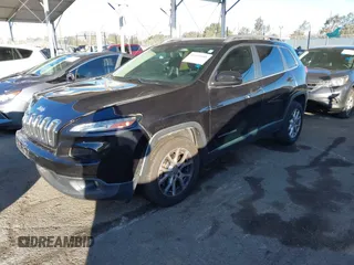 2015 Jeep Cherokee Latitude with VIN 1C4PJLCB7FW632624, listed as a IAAI auction lot 41413648 with 110,274 mi miles. Bid and sale history available at carsss.com. Image 16.