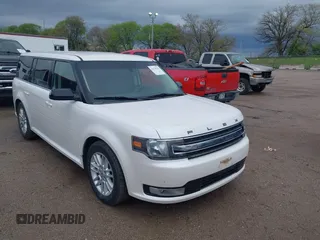 2014 Ford Flex SEL z VIN 2FMGK5C80EBD27605, wystawiony jako IAAI lot #42170336 z przebiegiem 110 339 mil mil oraz . Historia ofert i sprzedaży dostępna na DreamBid. Obrazek 1.