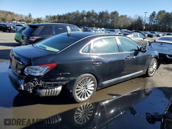 2015 Hyundai Equus Signature with VIN KMHGH4JH2FU098738, listed as a Copart auction lot 47439335 with 109,113 mi miles and Clean title. Bid and sale history available at DreamBid. Image 3.