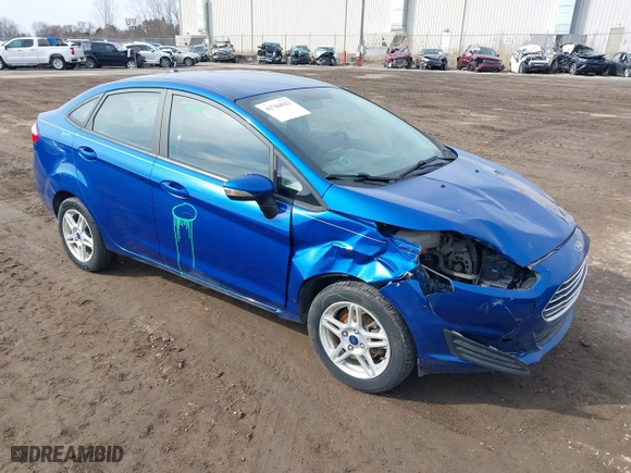 2019 Ford Fiesta SE with VIN 3FADP4BJ0KM126875, listed as a IAAI auction lot 41784022 with 88,846 mi miles. Bid and sale history available at carsss.com. Image 1.