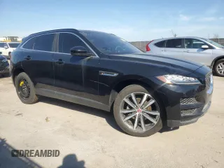 2018 Jaguar F-Pace 25t Prestige with VIN SADCK2FX8JA295985, listed as a Copart auction lot 47165295 with 75,196 mi miles and Salvage Title. Bid and sale history available at DreamBid. Image 4.