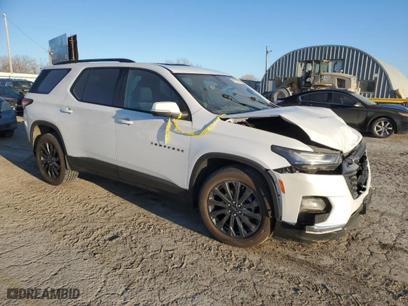 2023 Chevrolet Traverse RS with VIN 1GNEVJKW4PJ188743, listed as a Copart auction lot 48195025 with 148,014 mi miles and Salvage Title. Bid and sale history available at carsss.com. Image 4.