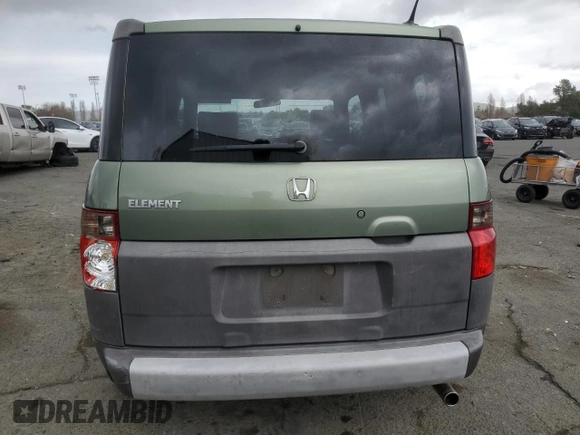 2005 Honda Element EX with VIN 5J6YH18625L015657, listed as a Copart auction lot 50836165 with 184,845 mi miles and Salvage Title. Bid and sale history available at DreamBid. Image 6.