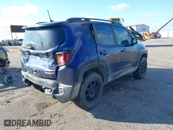 2018 Jeep Renegade Trailhawk with VIN ZACCJBCB8JPH88816, listed as a IAAI auction lot 41649502 with 94,282 mi miles. Bid and sale history available at carsss.com. Image 4.