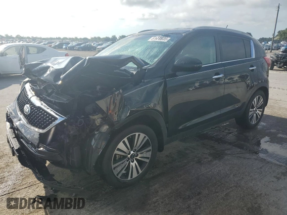 2016 Kia Sportage EX with VIN KNDPC3AC4G7815044, listed as a Copart auction lot 61631635 with 71,289 mi miles and Salvage title. Bid and sale history available at DreamBid. Image 1.