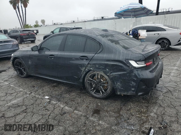 2023 BMW 3 Series 330i with VIN 3MW69FF02P8D60443, listed as a Copart auction lot 43405365 with 0 mi miles and Salvage Title. Bid and sale history available at carsss.com. Image 2.