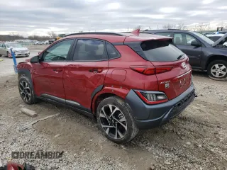 2022 Hyundai Kona Limited with VIN KM8K53A3XNU915244, listed as a Copart auction lot 71355882 with 13,633 mi miles. Bid and sale history available at carsss.com. Image 2.