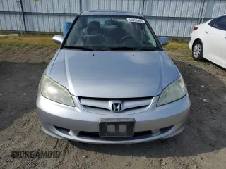 2004 Honda Civic EX with VIN 2HGES26894H502338, listed as a Copart auction lot 53356485 with 129,593 mi miles and Salvage Title. Bid and sale history available at carsss.com. Image 5.