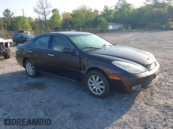 2004 Lexus ES 330 with VIN JTHBA30G345032839, listed as a IAAI auction lot 41976305 with 82,848 mi miles. Bid and sale history available at carsss.com. Image 1.