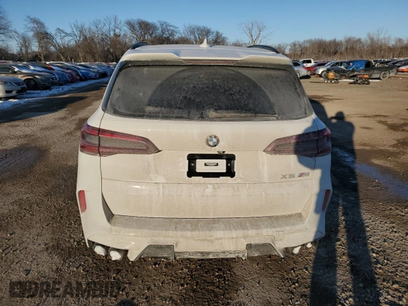 2022 BMW X5 M with VIN 5YMJU0C06N9K15414, listed as a Copart auction lot 46120325 with 0 mi miles and Salvage Title. Bid and sale history available at carsss.com. Image 6.