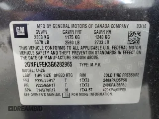 2016 Chevrolet Equinox LT z VIN 2GNFLFEK3G6282965, wystawiony jako Copart lot #55280495 z przebiegiem 147 608 mil mil oraz Czysty tytuł • Clean title. Historia ofert i sprzedaży dostępna na DreamBid. Obrazek 13.