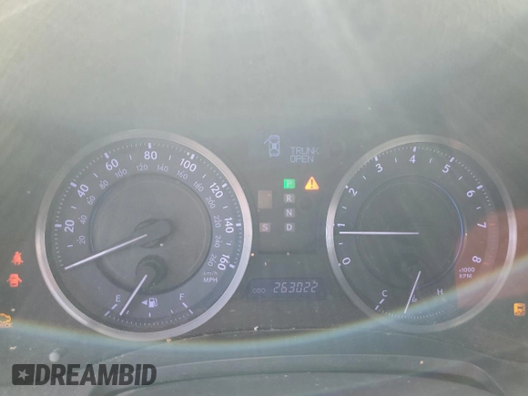 2011 Lexus IS 250 with VIN JTHBF5C24B5138890, listed as a Copart auction lot 55351905 with 263,022 mi miles and Salvage Title. Bid and sale history available at DreamBid. Image 9.