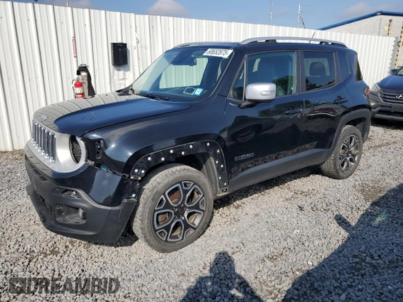 2017 Jeep Renegade Limited with VIN ZACCJBDB9HPF72675, listed as a Copart auction lot 60652875 with 80,552 mi miles and Salvage title. Bid and sale history available at DreamBid. Image 1.