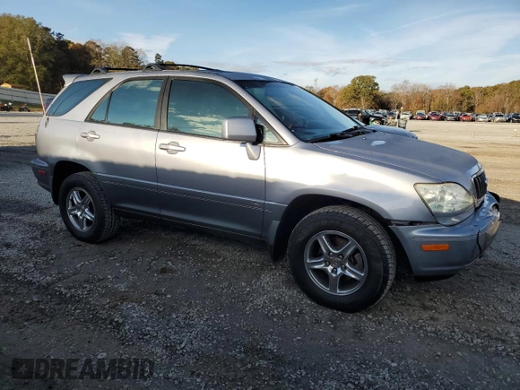 2001 Lexus RX 300 with VIN JTJGF10U010095633, listed as a Copart auction lot 79744634 with 186,324 mi miles and Salvage Title. Bid and sale history available at carsss.com. Image 4.