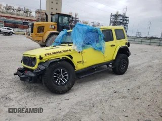 2024 Jeep Wrangler Rubicon X with VIN 1C4RJXFG3RW244852, listed as a Copart auction lot 44619765 with 18,041 mi miles and Salvage title. Bid and sale history available at DreamBid. Image 1.