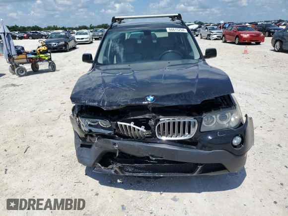 2007 BMW X3 3.0si with VIN WBXPC93447WF15699, listed as a Copart auction lot 66615254 with 105,166 mi miles and Salvage Title. Bid and sale history available at DreamBid. Image 5.