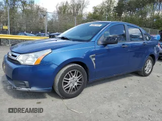 2008 Ford Focus SE with VIN 1FAHP35N78W236485, listed as a Copart auction lot 52857495 with 212,437 mi miles and Salvage Title. Bid and sale history available at carsss.com. Image 1.