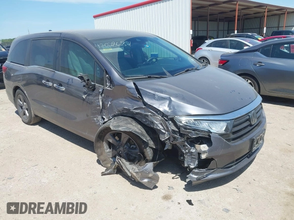 2021 Honda Odyssey EX z VIN 5FNRL6H58MB043929, wystawiony jako IAAI lot #42028687 z przebiegiem 59 668 mil mil oraz . Historia ofert i sprzedaży dostępna na DreamBid. Obrazek 1.