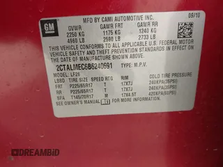 2011 GMC Terrain SLE-1 z VIN 2CTALMEC6B6240691, wystawiony jako IAAI lot #41940249 z przebiegiem Nie podano mil oraz . Historia ofert i sprzedaży dostępna na DreamBid. Obrazek 9.