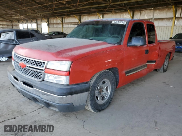 2003 Chevrolet Silverado 1500 with VIN 2GCEC19T831372422, listed as a Copart auction lot 53981285 with 225,697 mi miles and Salvage Title. Bid and sale history available at carsss.com. Image 1.