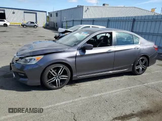 2016 Honda Accord Sport z VIN 1HGCR2F58GA152504, wystawiony jako Copart lot #65911995 z przebiegiem 210 479 mil mil oraz Szkoda całkowita • Salvage title. Historia ofert i sprzedaży dostępna na DreamBid. Obrazek 1.
