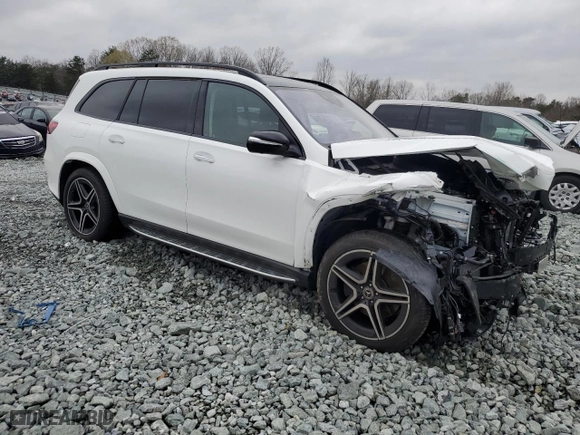 2023 Mercedes-Benz GLS with VIN 4JGFF8GE8PB030026, listed as a Copart auction lot 48858815 with 11,238 mi miles and Salvage Title. Bid and sale history available at carsss.com. Image 4.
