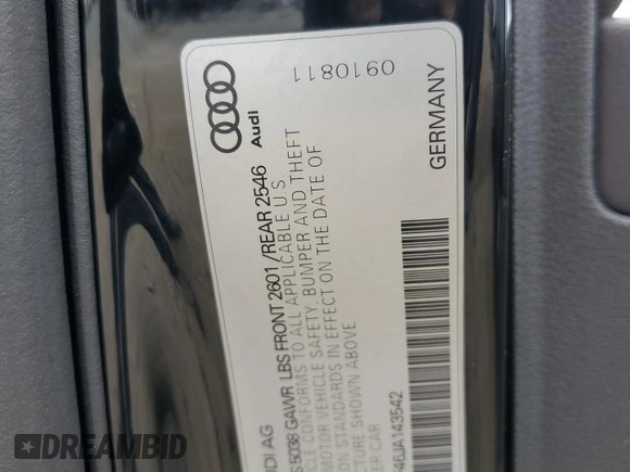 2018 Audi S4 Premium Plus with VIN WAUB4AF46JA143542, listed as a Copart auction lot 74772824 with 57,687 mi miles and Salvage Title. Bid and sale history available at carsss.com. Image 13.