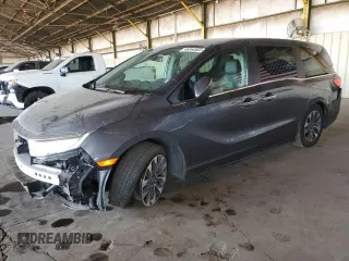 2023 Honda Odyssey EX-L with VIN 5FNRL6H61PB039234, listed as a Copart auction lot 46850505 with 45,731 mi miles and Non Repairable. Bid and sale history available at carsss.com. Image 1.