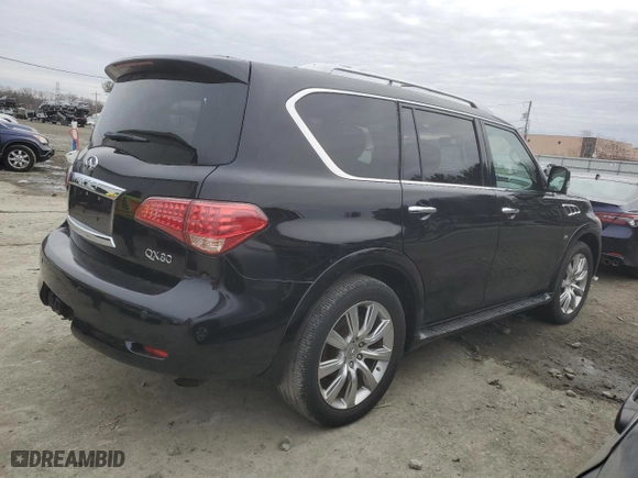 2014 Infiniti QX80 with VIN JN8AZ2NE3E9066916, listed as a Copart auction lot 45541045 with 134,160 mi miles and Clean Title. Bid and sale history available at carsss.com. Image 3.