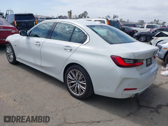 2024 BMW 3 Series 330e with VIN 3MW39FF00R8D79501, listed as a IAAI auction lot 41814127 with 17,392 mi miles. Bid and sale history available at carsss.com. Image 3.